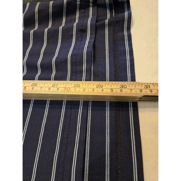 Peter Millar Polo Men's XL Dark Blue and White Stripes 100% Cotton Short Sleeves - Picture 5 of 9